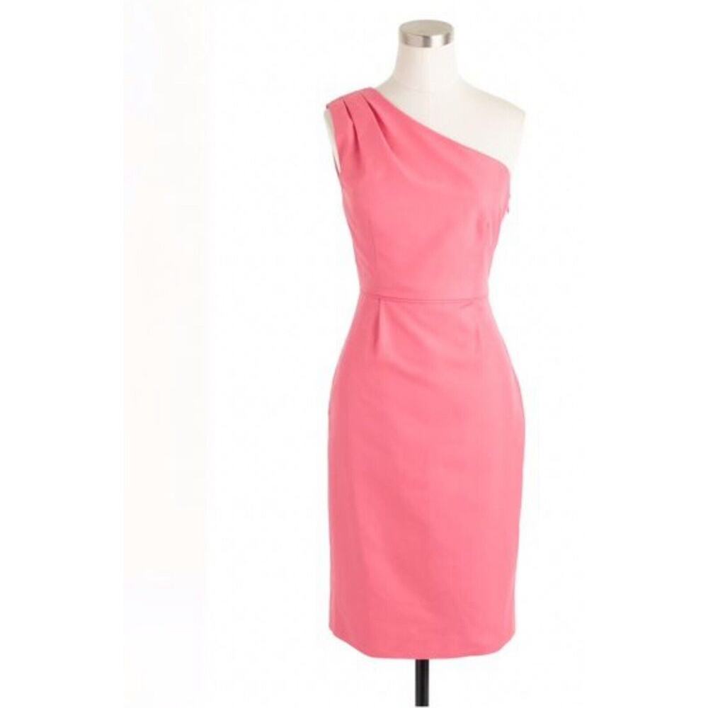 J.Crew Women's Misha Dress Style 65119 Cotton Cady Cocktail Pink, Size 0 $235 - Picture 2 of 11